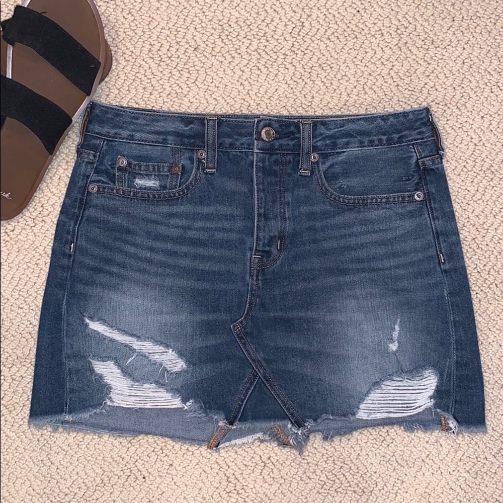 American Eagle High Rise Denim Skirt